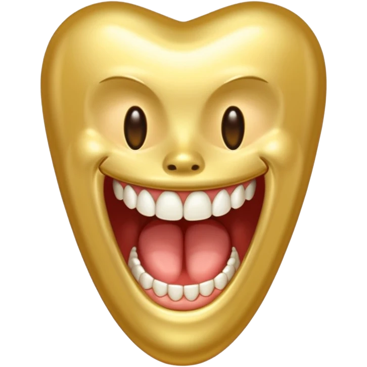 gold tooth without a face on it emoji