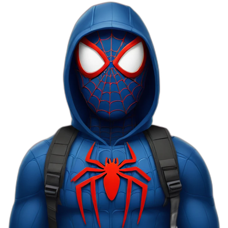 A man wearing a Spider-Man mask  emoji