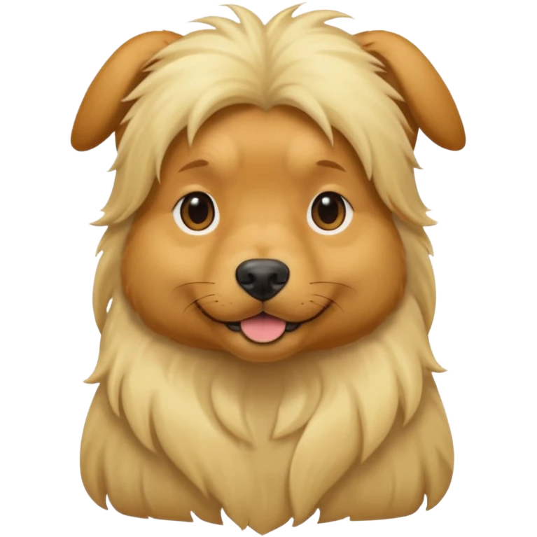 dog with long blonde hair emoji
