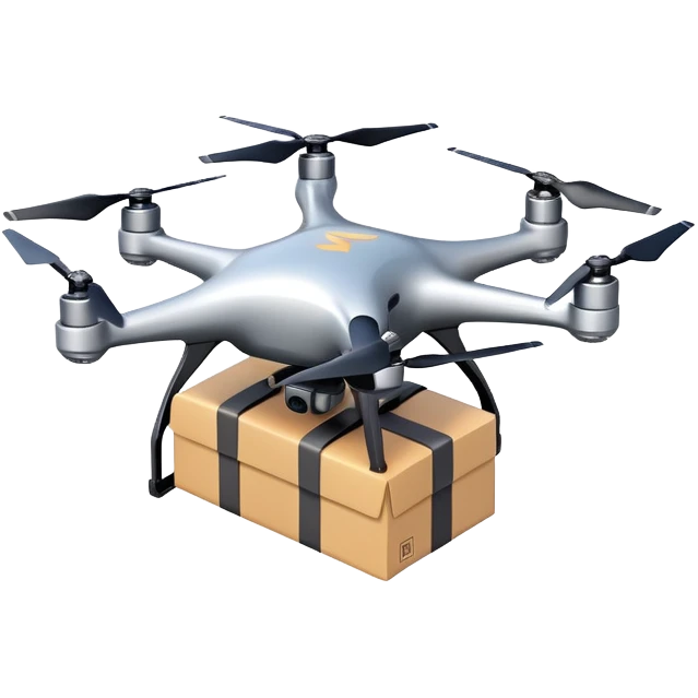 delivery drone with package emoji