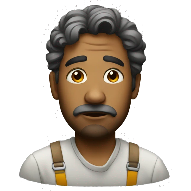 a sad painter artist emoji
