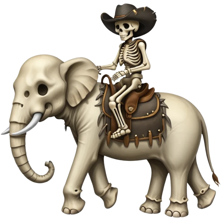 Skeleton Rider on elephant emoji