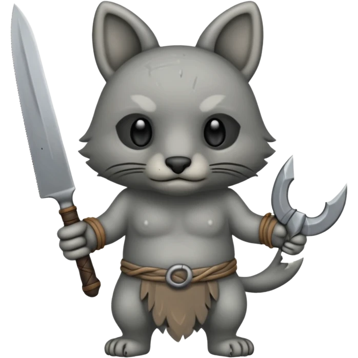 ancient animal with knife emoji