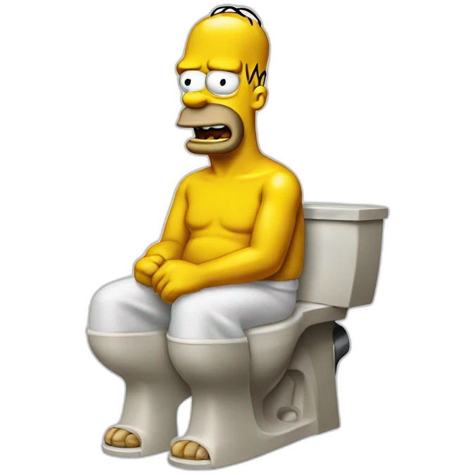 Homer sit toilette emoji