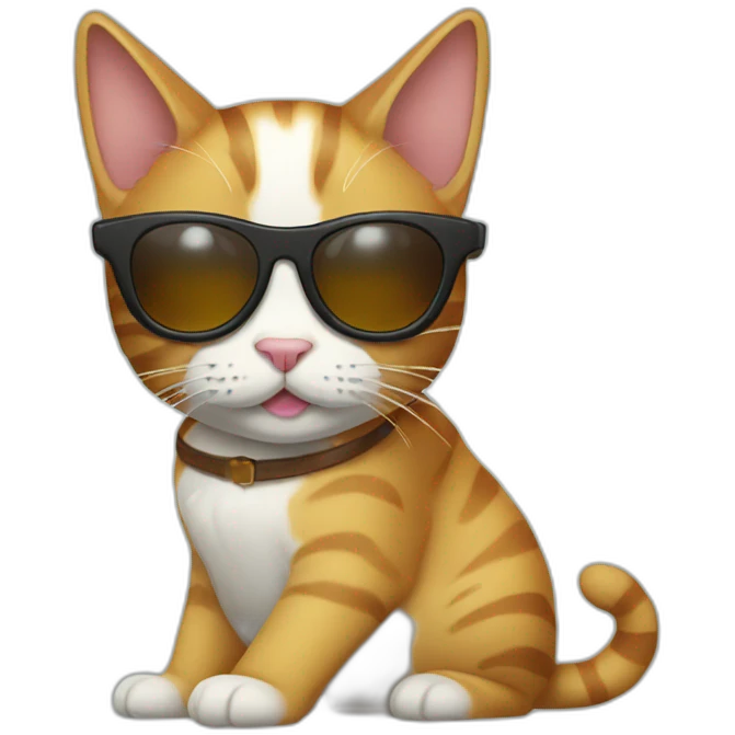 Cat with sunglasses emoji