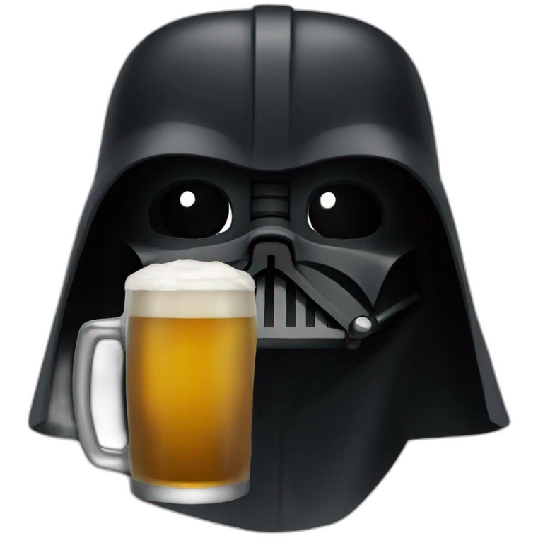 Dark vador drink a beer emoji