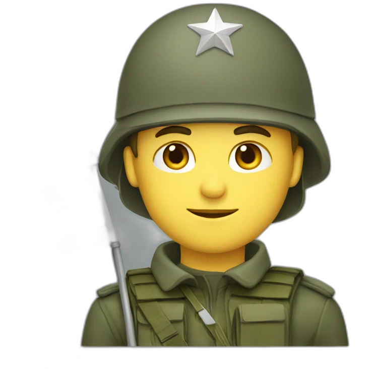 russian soldier with flag emoji