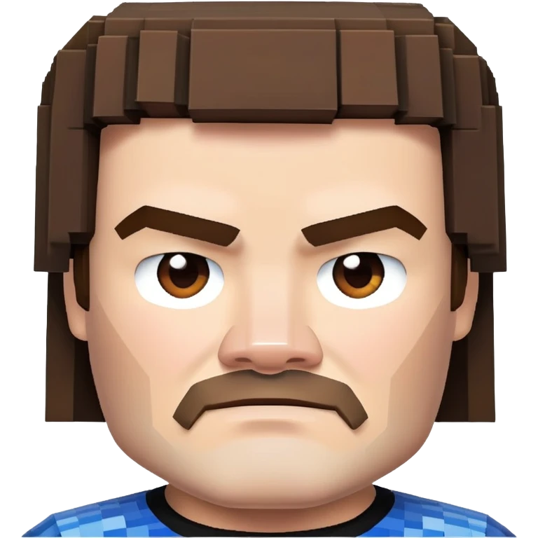 Jack Black as Steve from Minecraft emoji
