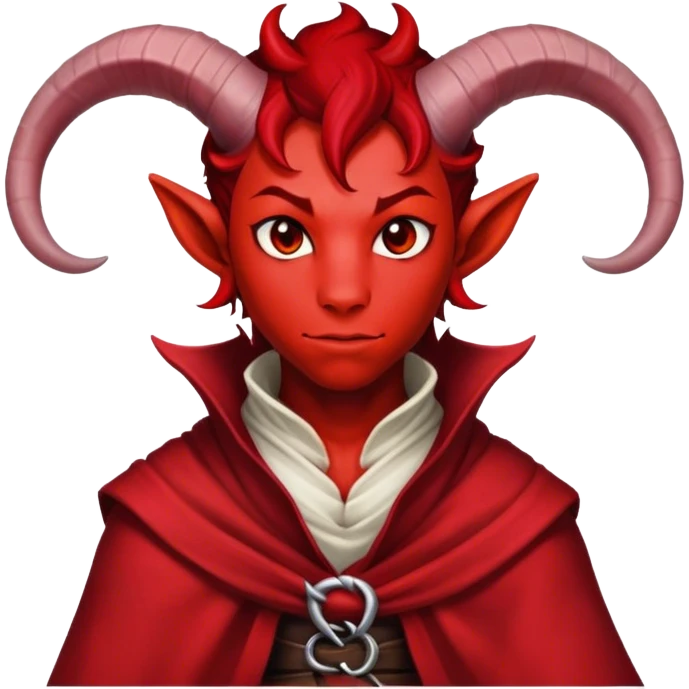 dnd male character tiefling and cloth emoji
