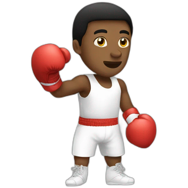 boxing white  emoji
