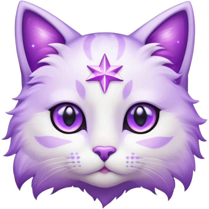 glitter purple Star cat emoji