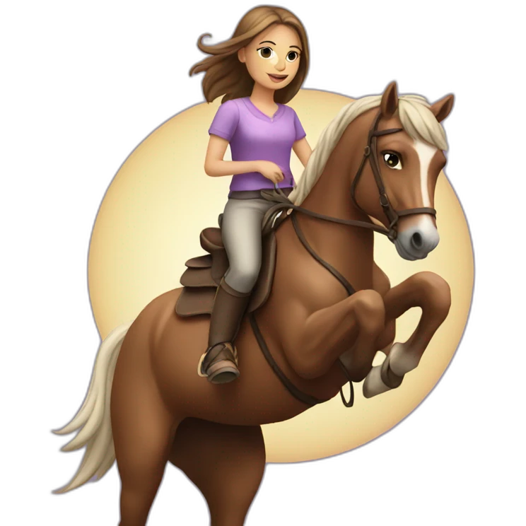 Girl on horse  emoji