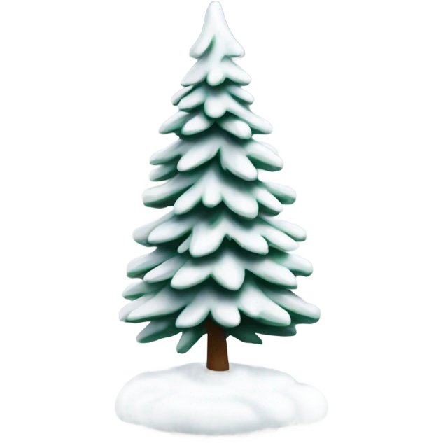  actual white fir christmas tree isolated.  emoji