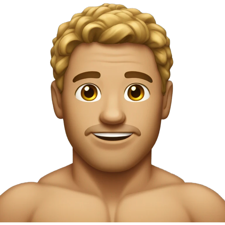 Bare chested man  emoji