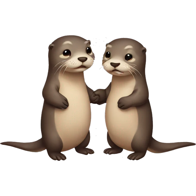 otters holding hands emoji