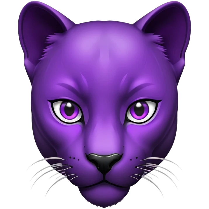 black panther with bright purple eyes emoji