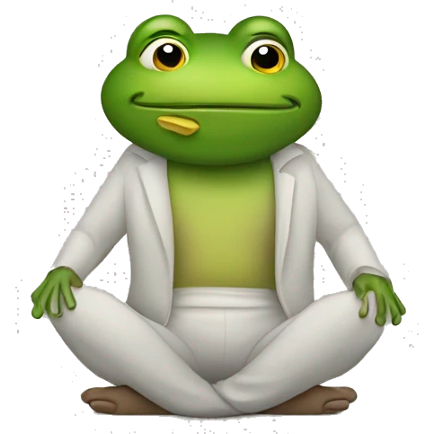 a person in a frog position emoji
