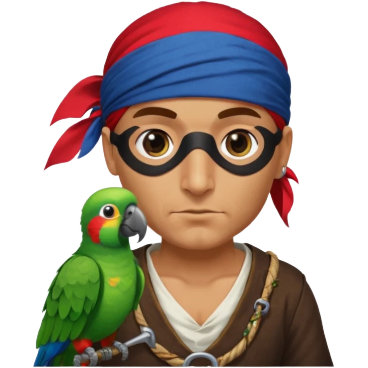 pirate and parrot emoji