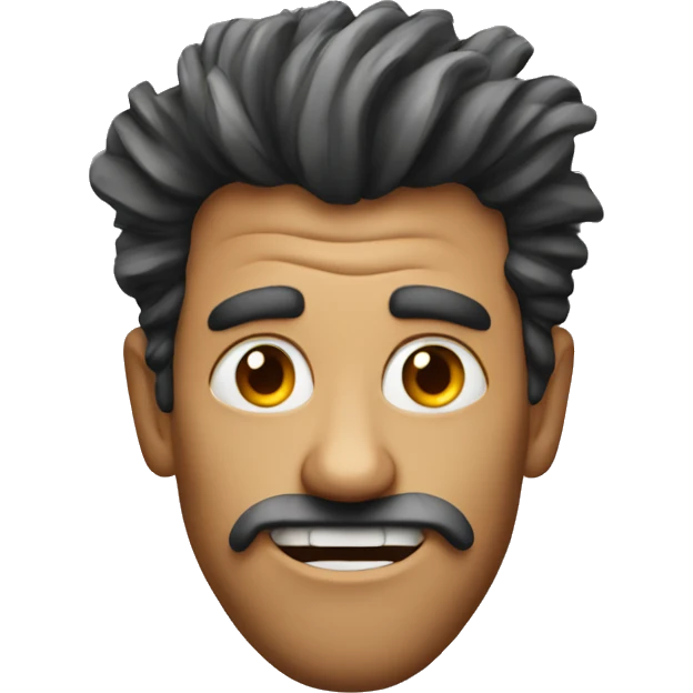 a man with wild hair and crazy eyes  emoji