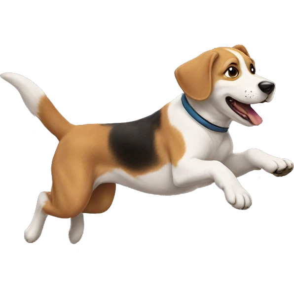 Dog jumping dog emoji