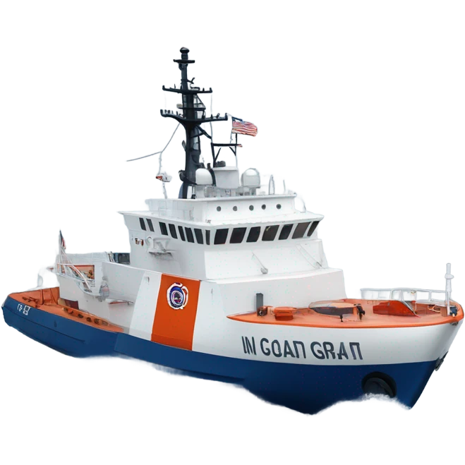United States coast guard cutter ship  emoji