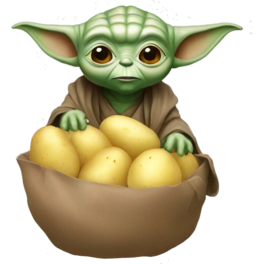 Yoda hold potato emoji