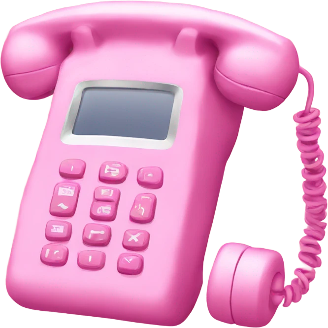 pink phone emoji