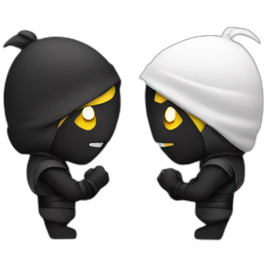 Ninja talking to another ninja emoji