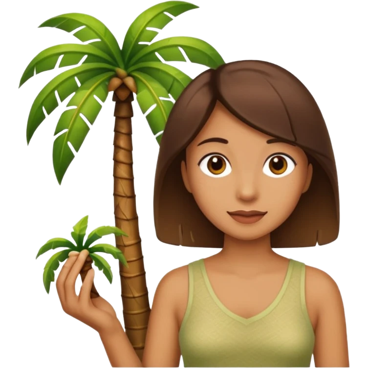 Me holding a palm tree emoji