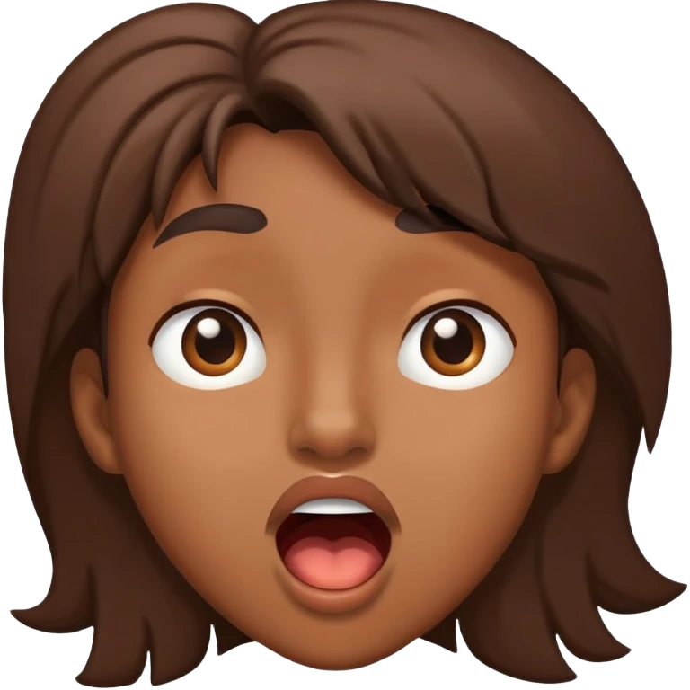 Looking at the side while open mouth emoji