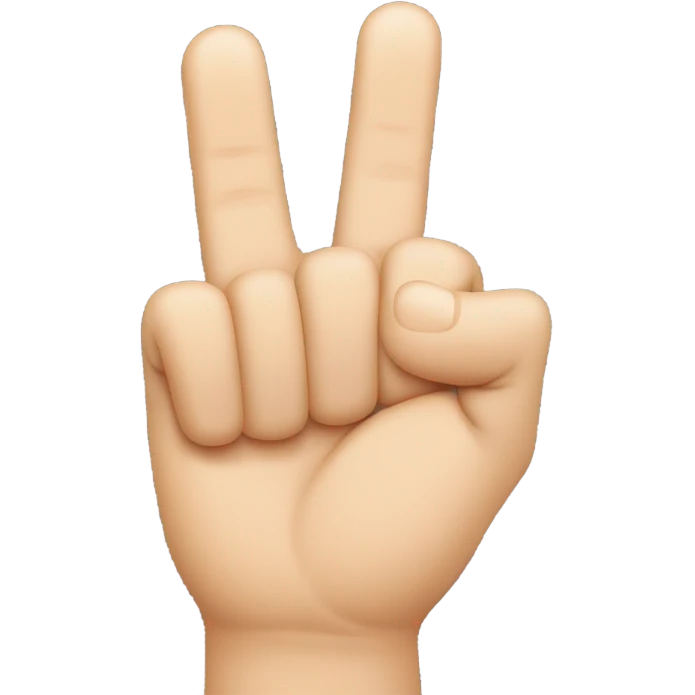 Create an image of with thumb out first finger out. Put two fingers inside and then last finger out. emoji