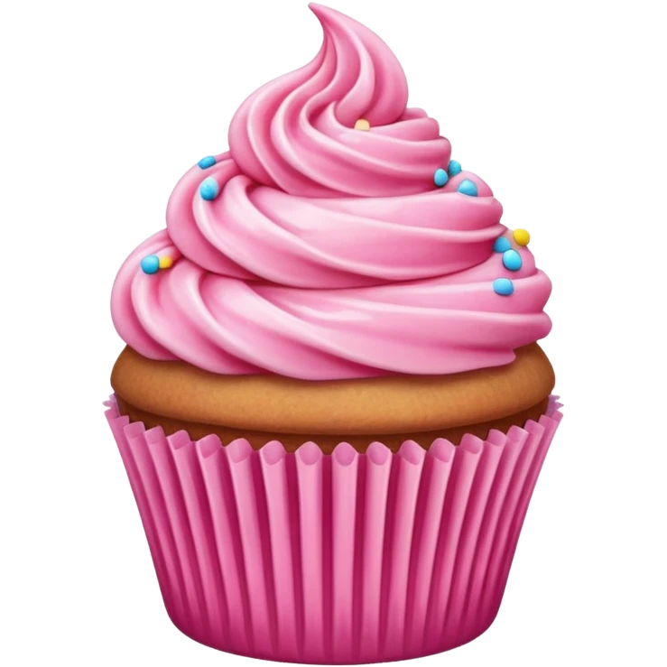 Cupcake with pink icing emoji