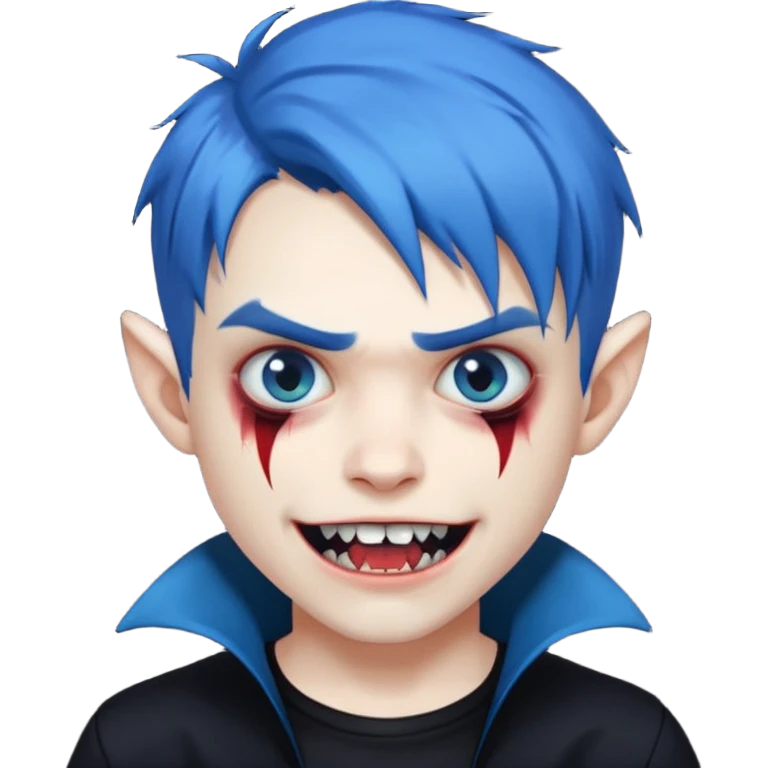 blue haired vampire boy emoji