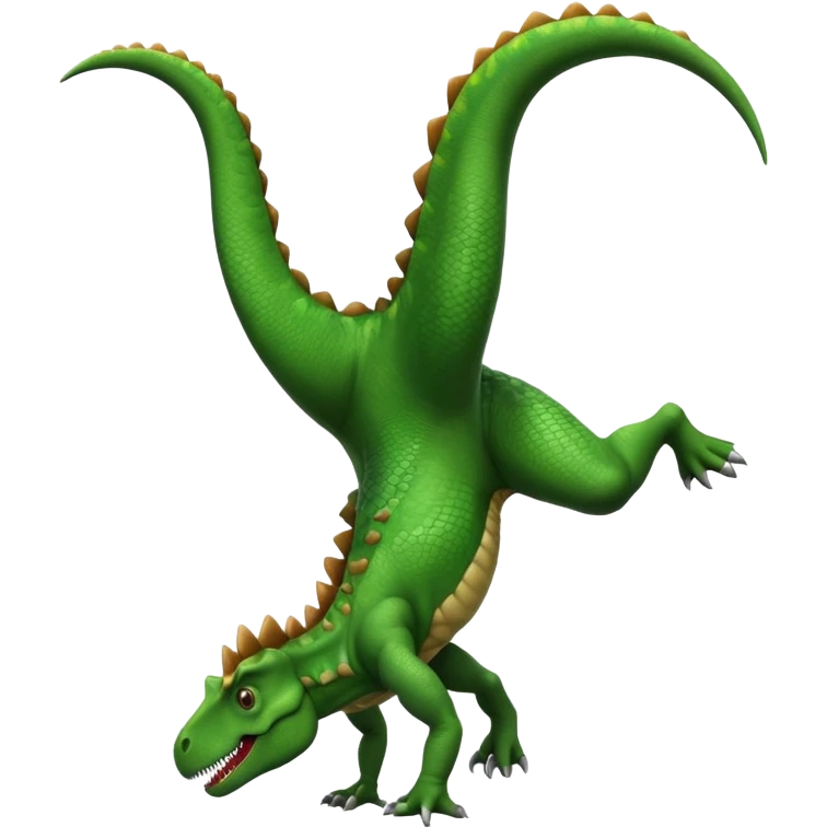 Dinosaur doing a handstand  emoji