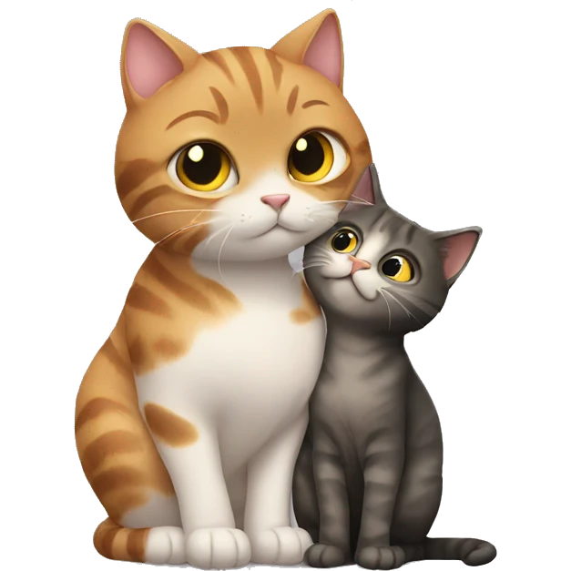 cat kisses cat emoji