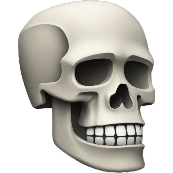 Moai skull emoji, side profile emoji