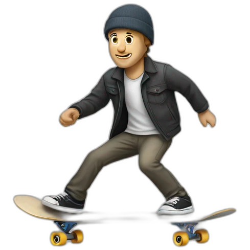 A white man skateboarding emoji
