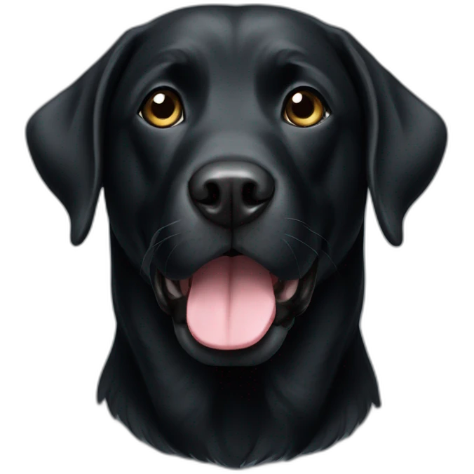 A black labrador emoji