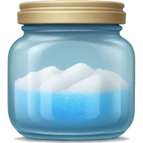 Salt in jars with blue lids emoji
