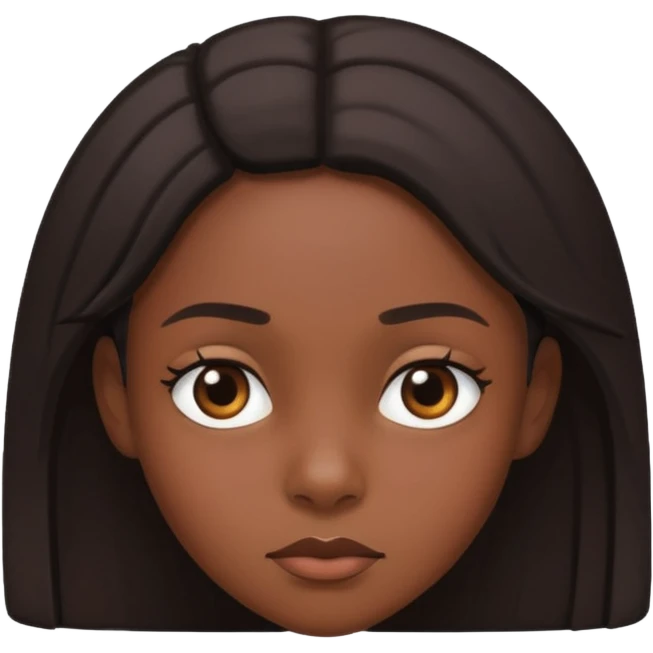Black girl side eyeing  emoji