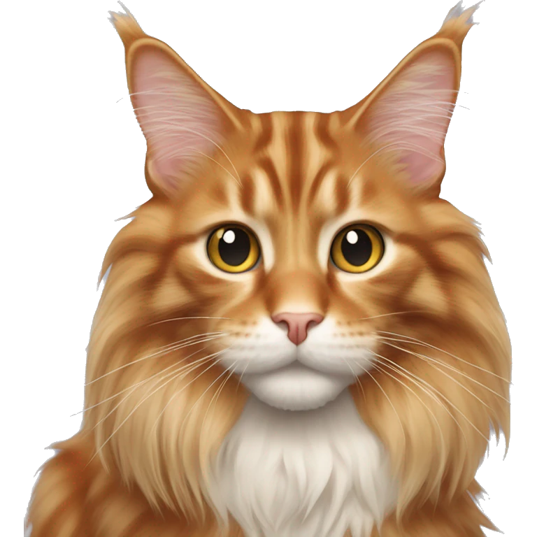 Ginger Maine coon cat emoji