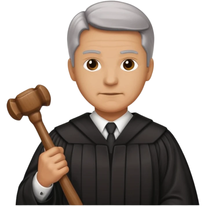 judge with hammer emoji