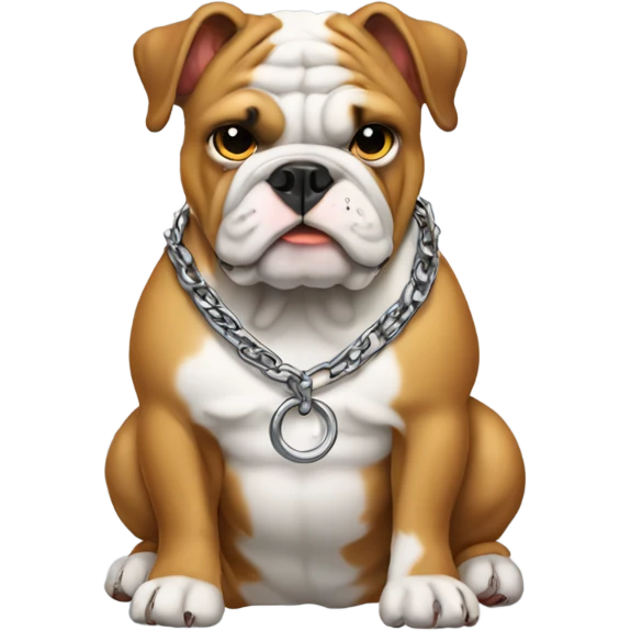 Bulldog with g chain emoji
