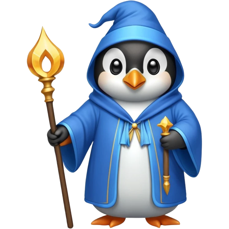 Penguin Wizard emoji