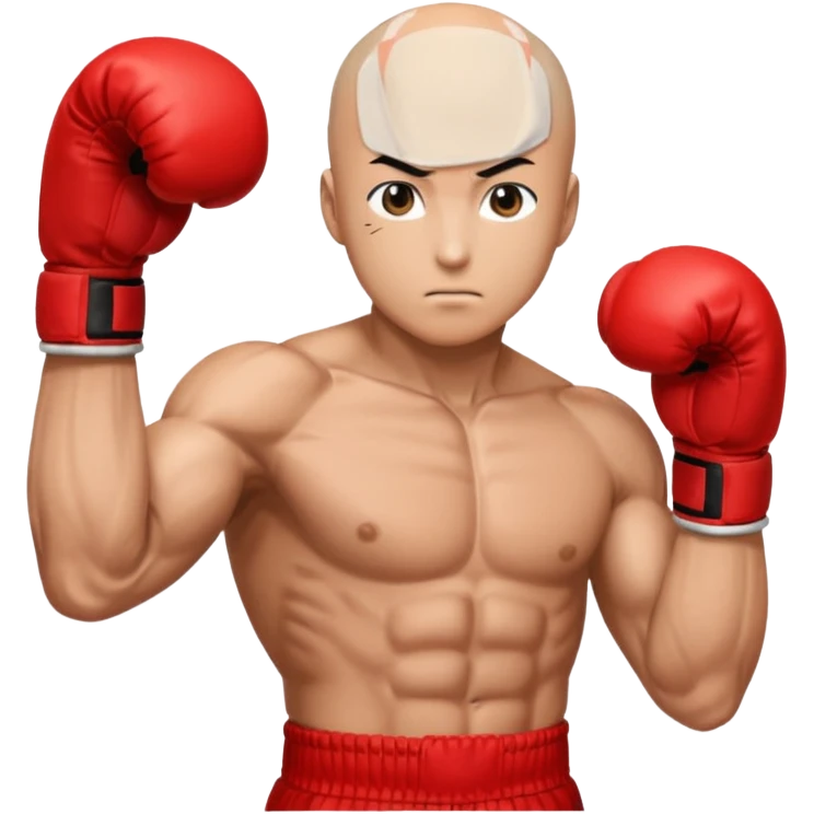 Saitama red hand punch with a boxing glove emoji
