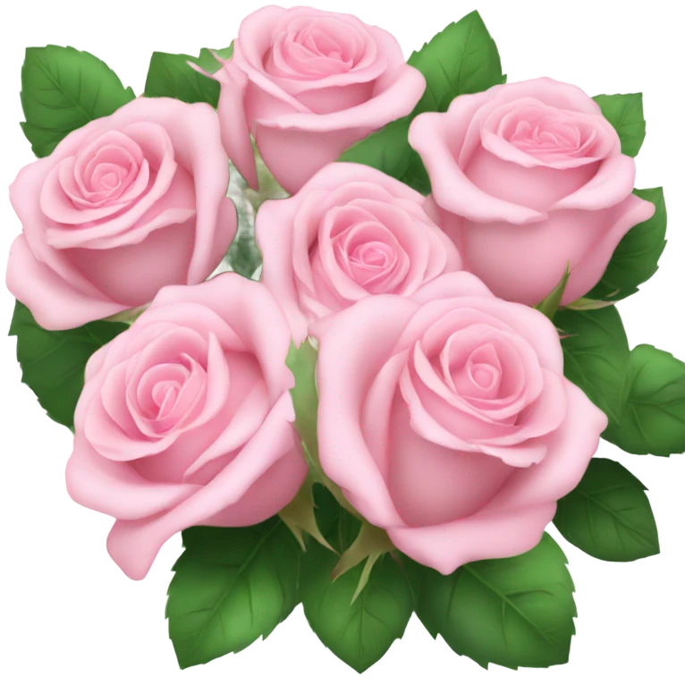 Light pink rose bouquet  emoji