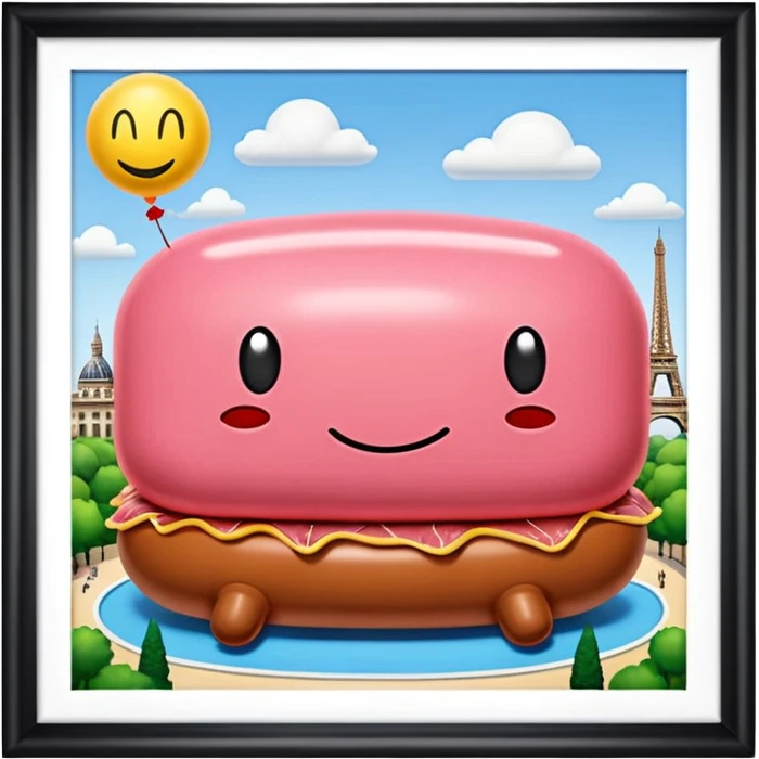  paris SPAM meat jeff koons style inflatable sculpture art  emoji
