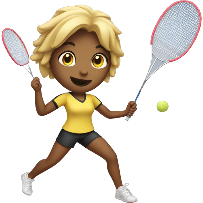 girl playing a badminton smash emoji