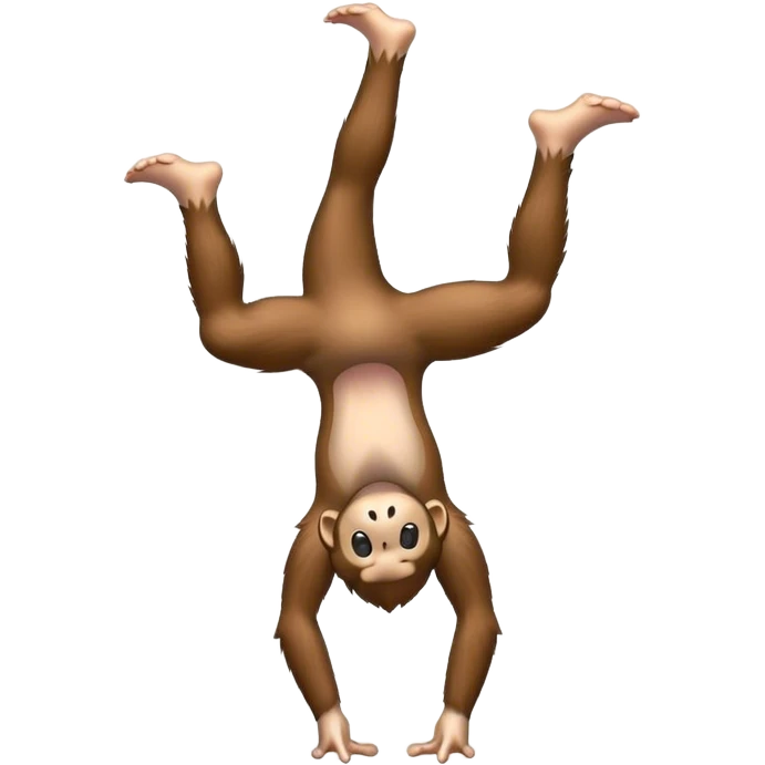 Monkey handstand emoji