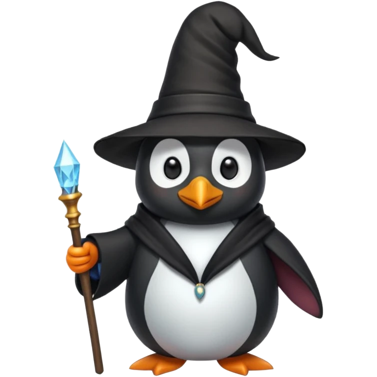 Penguin Wizard emoji